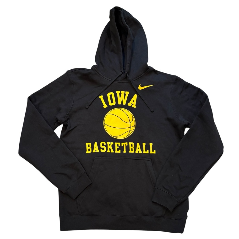 NWT, Men’s Nike University of lowa Hawkeyes Basketball Club Fleece Hoodie, Sz M - Picture 2 of 12